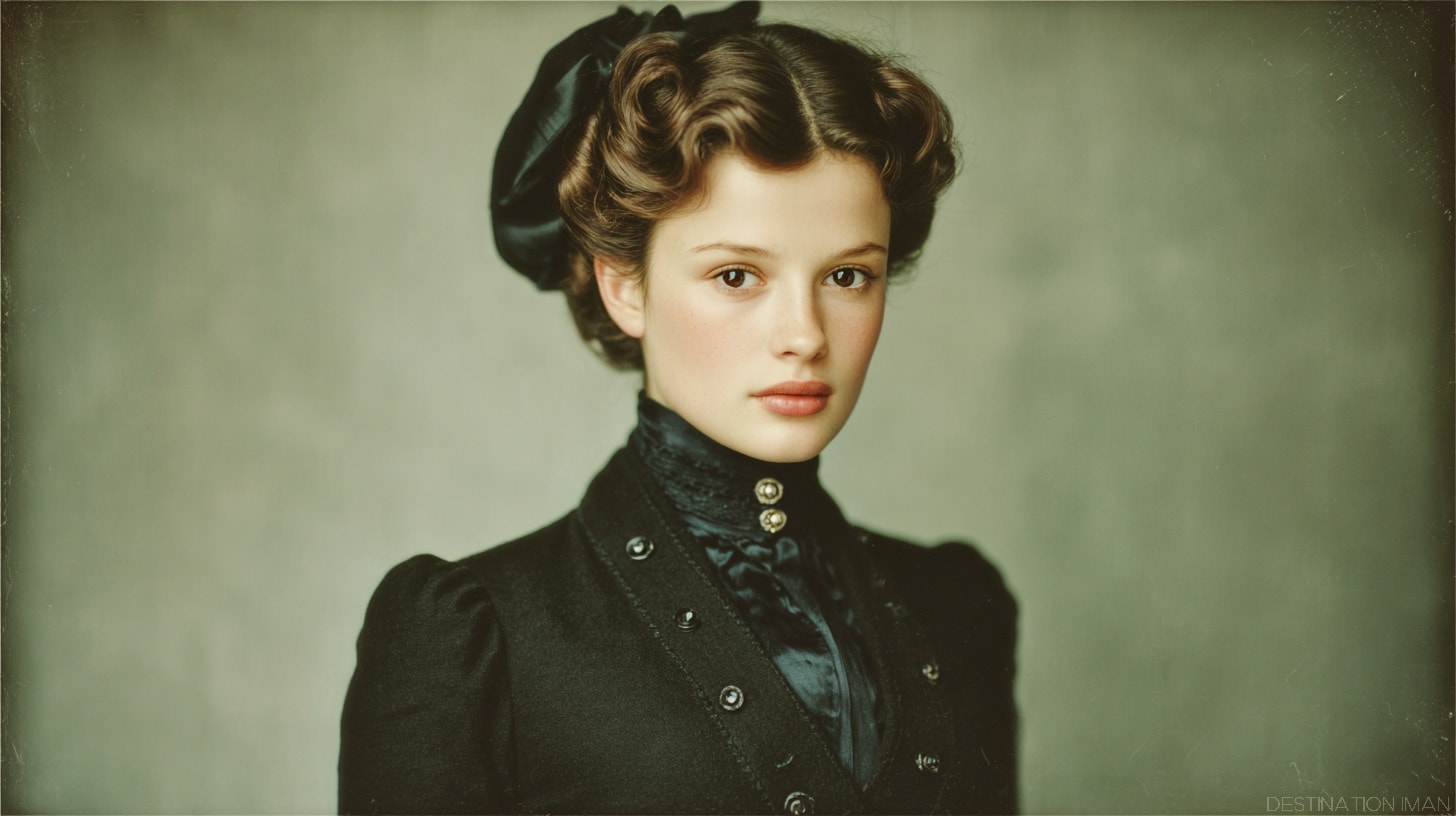 A classical portrait with a calm direct gaze, balanced light, and restrained form, illustrating timeless principles of composition and presence.