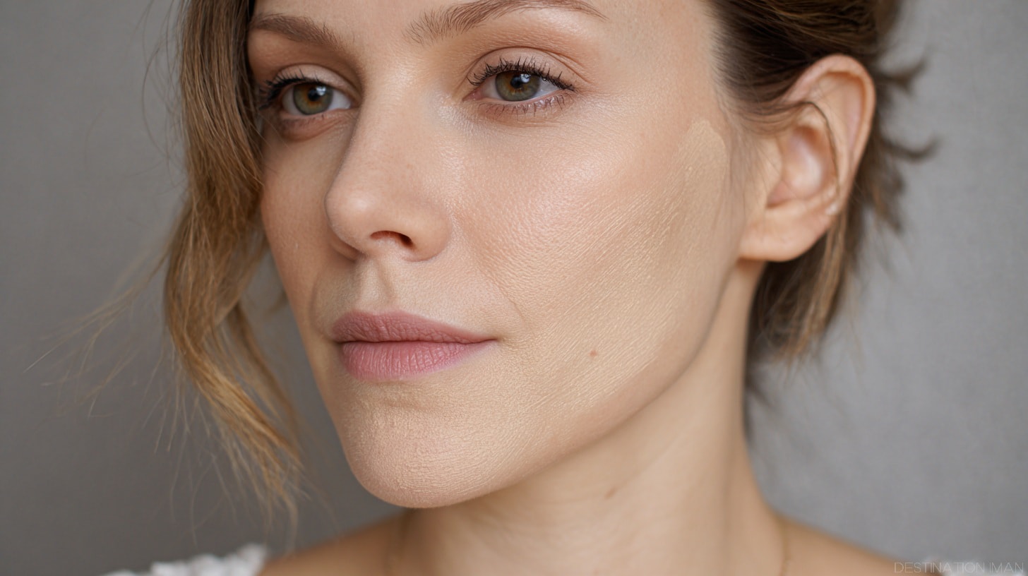 Side-by-side comparison showing subtle natural contouring versus heavier application demonstrating photo-appropriate technique