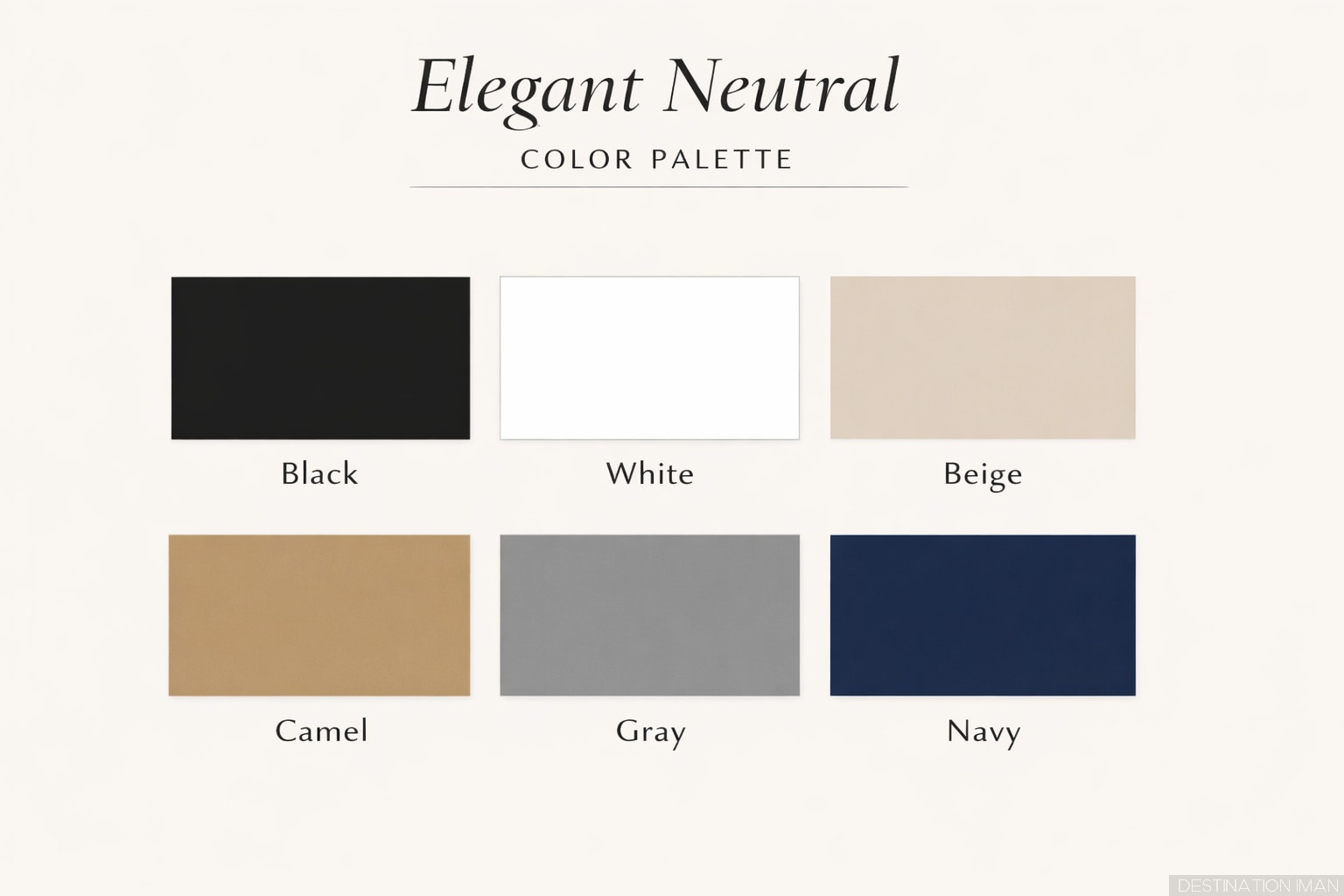 Neutral color palette guide for elegant wardrobe building